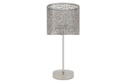 Collection Firenze Fretwork Table Lamp - Nickel.